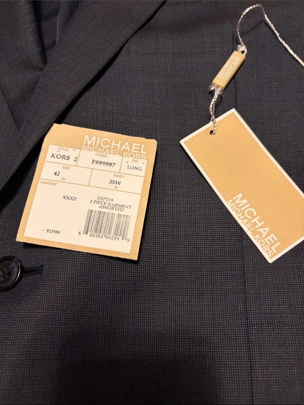 Michael Michael Kors Men's  Two-Button Sport Coat Sz 42 L